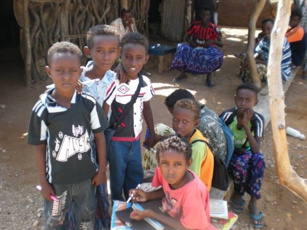 Children from the village of Ingliz